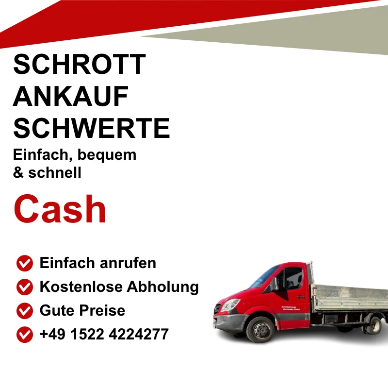 Schrottankauf Schwerte: Faire Preise für Altmetall & Schrott. Jetzt kontaktieren! Schrottabholung in Schwerte: Wir kaufen Ihren Schrott zu Top-Preisen. Ihr Schrott-Experte in Schwerte: Ankauf von Metallen aller Art. Schrott verkaufen in Schwerte: Schnell, unkompliziert & fair. Altmetallankauf Schwerte: Wir holen Ihren Schrott kostenlos ab.
